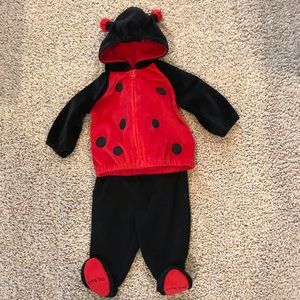 First Moments Ladybug Costume Hood Jacket Size 6-9 Months